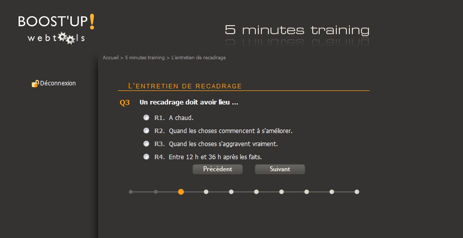 5 minutes training